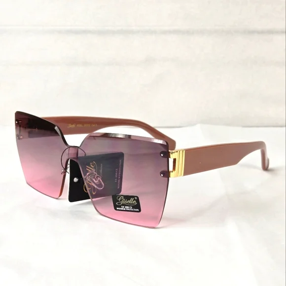 Giselle Rimless Gradient Lens Contemporary Collection Women's Sunglasses - Picture 2 of 10